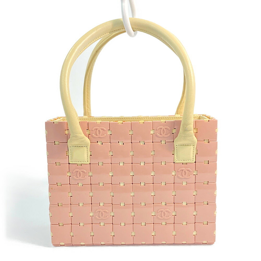 CHANEL Cocomark panel puzzle handbag pink